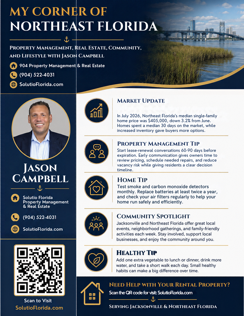 My Corner of Northeast Florida newsletter — August 25, 2026